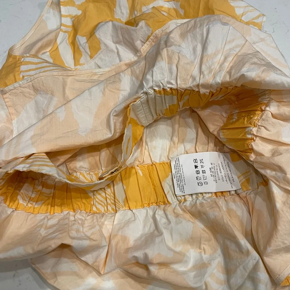 Genny Rent the Runway Tropical Orange Rouched top sz :US:0 - Picture 13 of 13